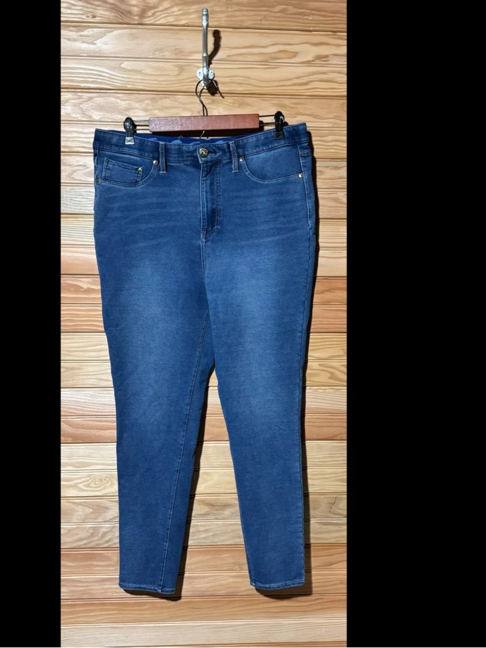 Seven7 Women's Dark Blue Stretch Jeggings